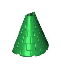 LEGO - Toren­dak 4 x 8 x 6 halve kegelvorm met dakpannen - Green | N - Thumbnail