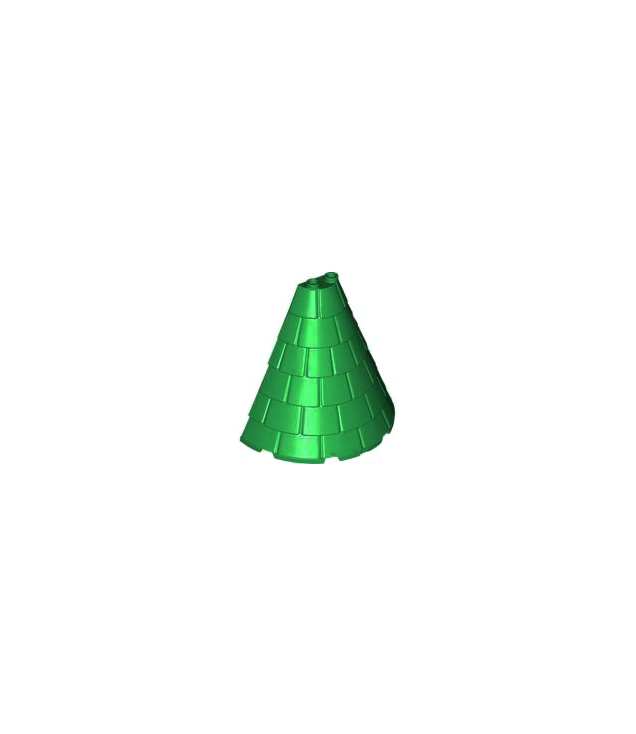 LEGO - Toren­dak 4 x 8 x 6 halve kegelvorm met dakpannen - Green | N
