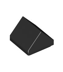 LEGO - Helling 45 graden 1 x 1 dubbel - Black | N - Thumbnail