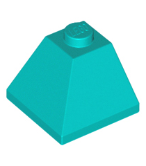 LEGO - Helling 45 graden 2 x 2 dubbel bolle hoek - Dark Turquoise | N - Thumbnail