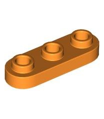 LEGO - Plaat, rond 1 x 3 met open noppen - Orange | N - Thumbnail