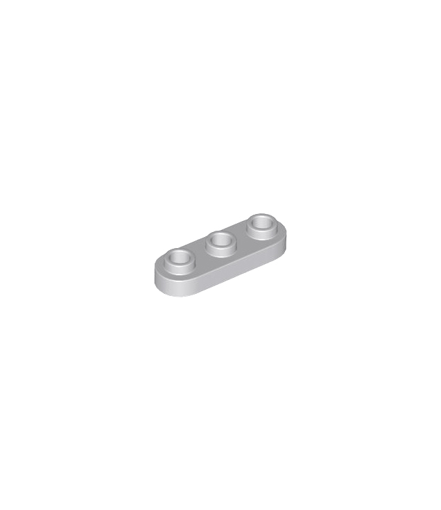 LEGO - Plaat, rond 1 x 3 met open noppen - Light Bluish Gray | N