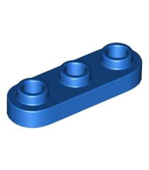 LEGO - Plaat, rond 1 x 3 met open noppen - Blue | N - Thumbnail