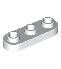 LEGO - Plaat, rond 1 x 3 met open noppen - White | N - Thumbnail