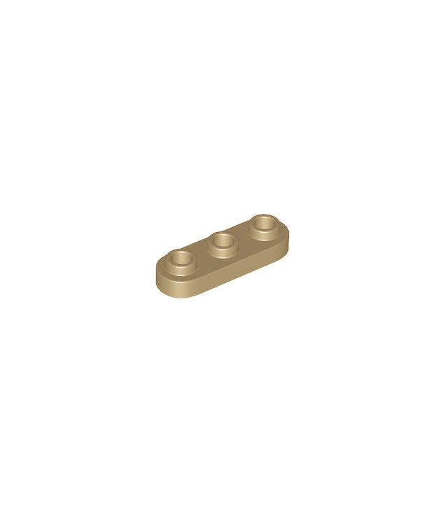 LEGO - Plaat, rond 1 x 3 met open noppen - Dark Tan | N