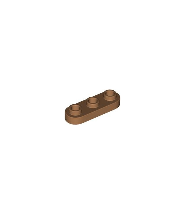 LEGO - Plaat, rond 1 x 3 met open noppen - Medium Nougat | N