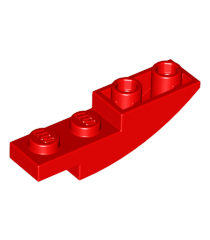 LEGO - Helling, gebogen 4 x 1 omgekeerd - Red | N - Thumbnail