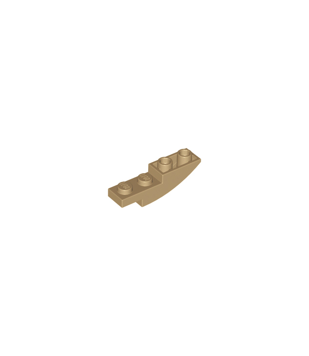 LEGO - Helling, gebogen 4 x 1 omgekeerd - Dark Tan | N