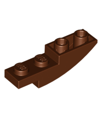 LEGO - Helling, gebogen 4 x 1 omgekeerd - Reddish Brown | N - Thumbnail