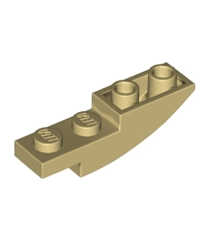 LEGO - Helling, gebogen 4 x 1 omgekeerd - Tan | N - Thumbnail