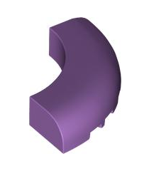 LEGO - Steen, ronde hoek 5 x 5 x 1 zonder noppen - Medium Lavender | N - Thumbnail