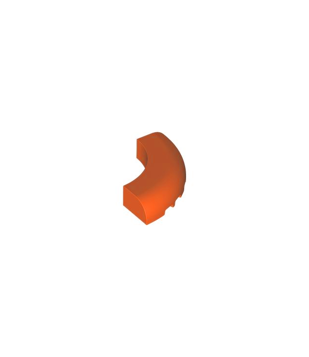 LEGO - Steen, ronde hoek 5 x 5 x 1 zonder noppen - Reddish Orange | N