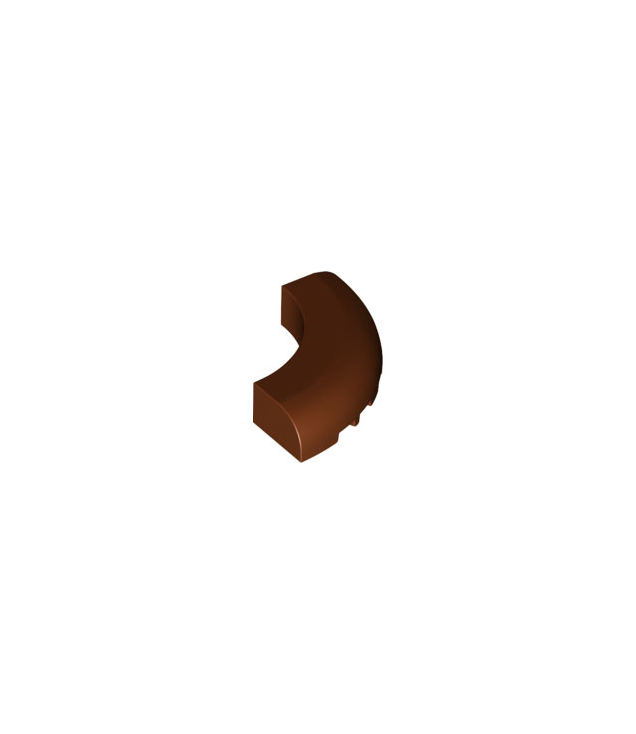 LEGO - Steen, ronde hoek 5 x 5 x 1 zonder noppen - Reddish Brown | N