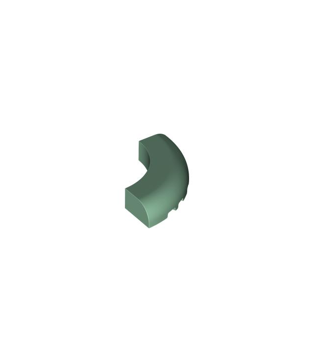 LEGO - Steen, ronde hoek 5 x 5 x 1 zonder noppen - Sand Green | N