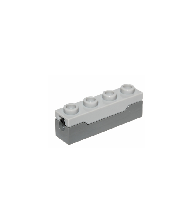LEGO - Projectielwerper 1 x 4 veerschieter met lichtblauwgrijze bovenkant - Dark Bluish Gray | N