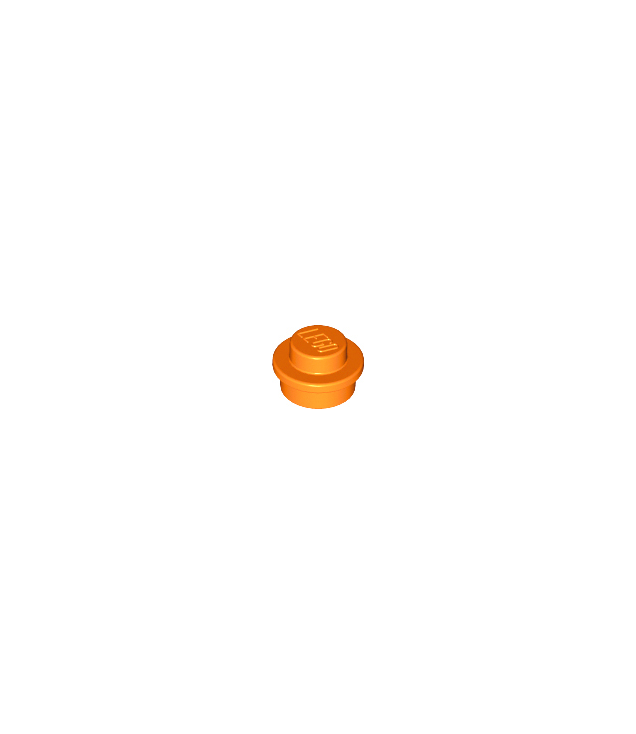 LEGO - Plaat, rond 1 x 1 - Orange | N