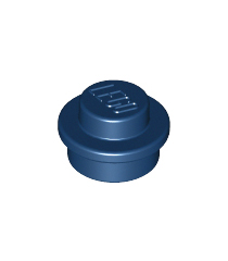 LEGO - Plaat, rond 1 x 1 - Dark Blue | N - Thumbnail