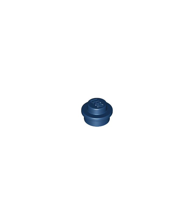 LEGO - Plaat, rond 1 x 1 - Dark Blue | N