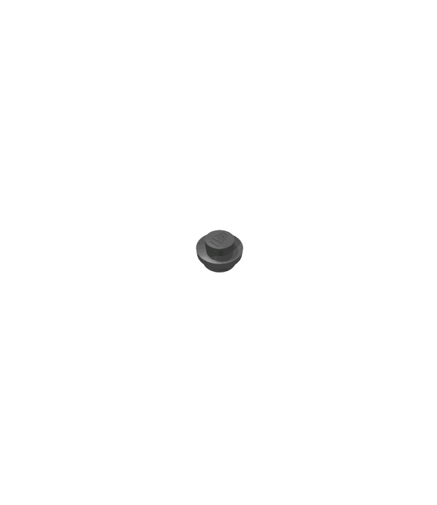 LEGO - Plaat, rond 1 x 1 - Pearl Dark Gray | N