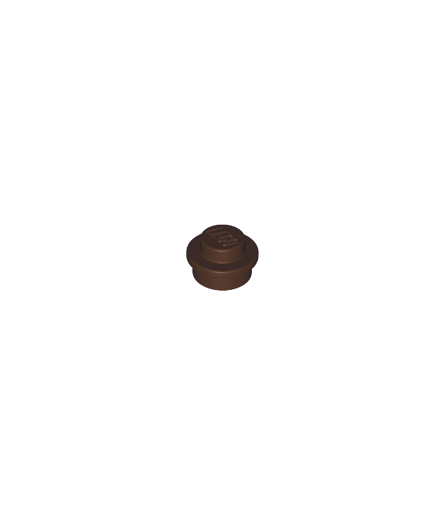 LEGO - Plaat, rond 1 x 1 - Dark Brown | N
