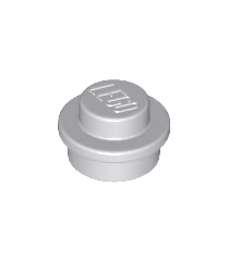LEGO - Plaat, rond 1 x 1 - Light Bluish Gray | N - Thumbnail