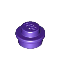 LEGO - Plaat, rond 1 x 1 - Dark Purple | N - Thumbnail