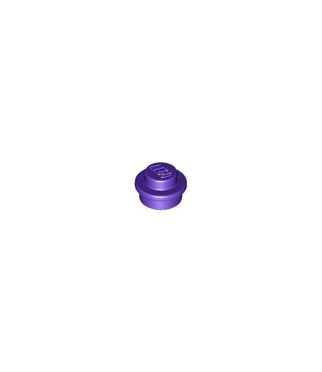 LEGO - Plaat, rond 1 x 1 - Dark Purple | N