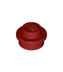LEGO - Plaat, rond 1 x 1 - Dark Red | N - Thumbnail