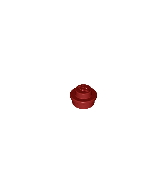 LEGO - Plaat, rond 1 x 1 - Dark Red | N