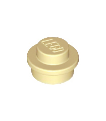 LEGO - Plaat, rond 1 x 1 - Tan | N - Thumbnail
