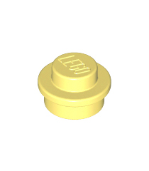LEGO - Plaat, rond 1 x 1 - Bright Light Yellow | N - Thumbnail