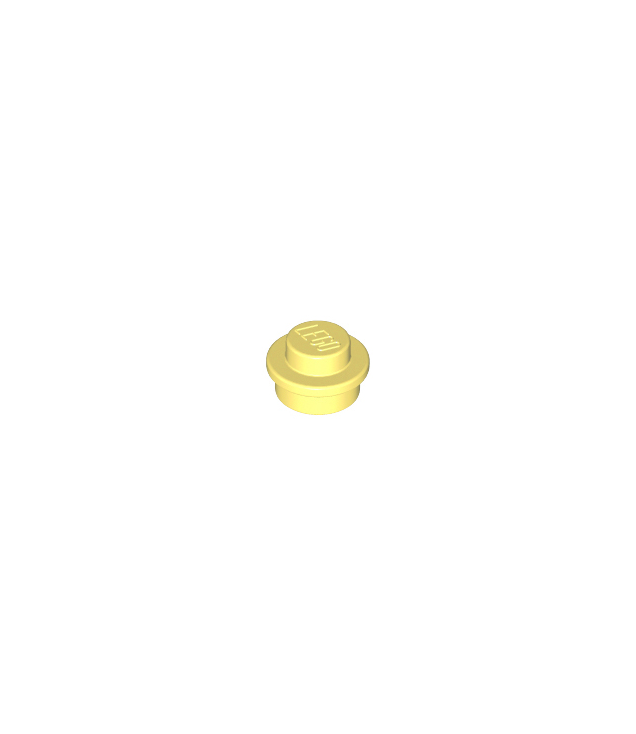 LEGO - Plaat, rond 1 x 1 - Bright Light Yellow | N