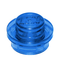 LEGO - Plaat, rond 1 x 1 - Trans-Dark Blue | N - Thumbnail