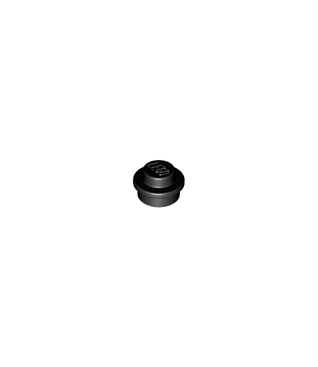 LEGO - Plaat, rond 1 x 1 - Black | N