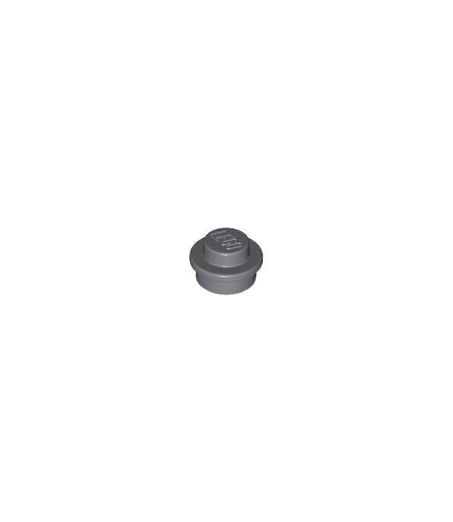 LEGO - Plaat, rond 1 x 1 - Dark Bluish Gray | N
