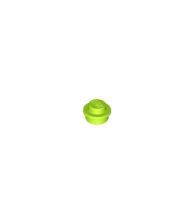 LEGO - Plaat, rond 1 x 1 - Lime | N