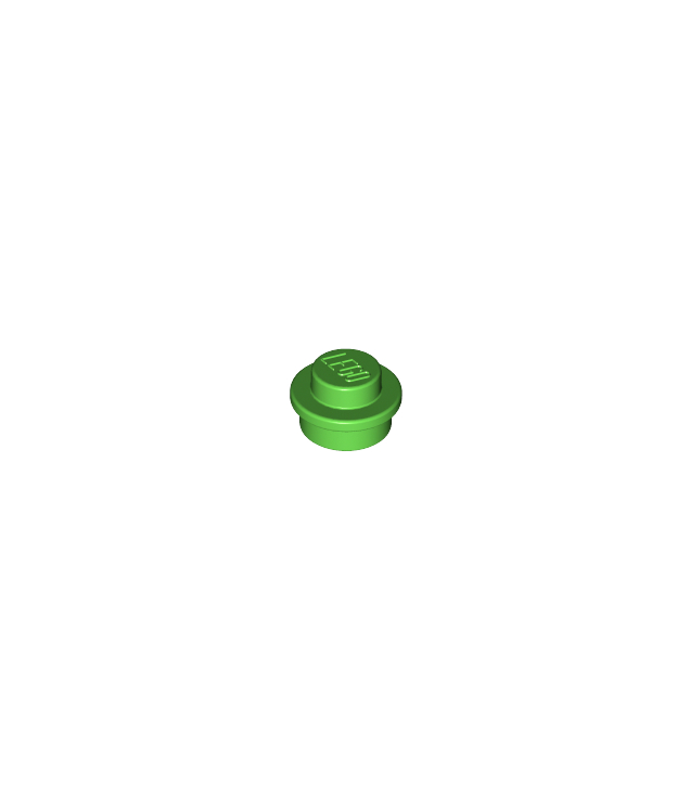 LEGO - Plaat, rond 1 x 1 - Bright Green | N