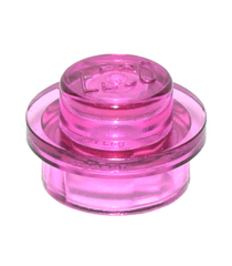 LEGO - Plaat, rond 1 x 1 - Trans-Dark Pink | N - Thumbnail