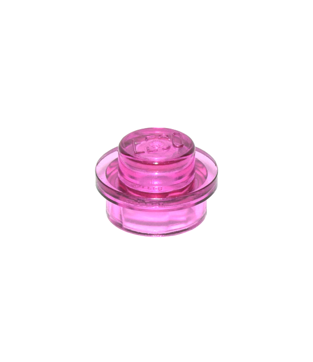LEGO - Plaat, rond 1 x 1 - Trans-Dark Pink | N