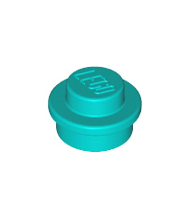 LEGO - Plaat, rond 1 x 1 - Dark Turquoise | N - Thumbnail