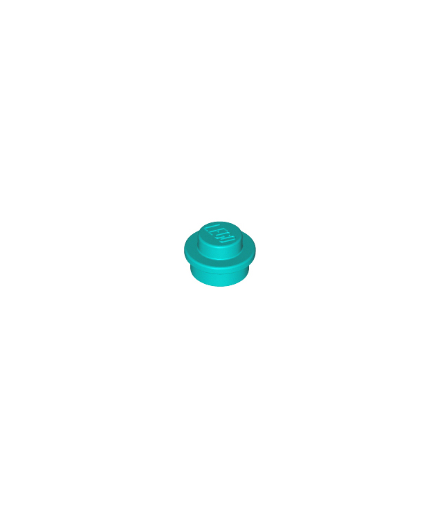 LEGO - Plaat, rond 1 x 1 - Dark Turquoise | N