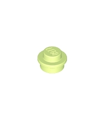 LEGO - Plaat, rond 1 x 1 - Yellowish Green | N - Thumbnail