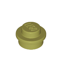 LEGO - Plaat, rond 1 x 1 - Olive Green | N - Thumbnail