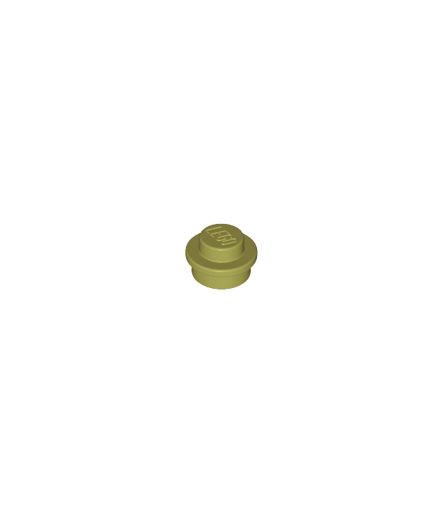 LEGO - Plaat, rond 1 x 1 - Olive Green | N
