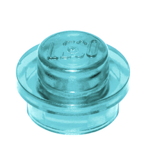 LEGO - Plaat, rond 1 x 1 - Trans-Light Blue | N - Thumbnail