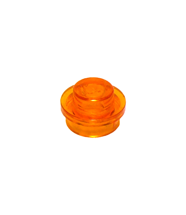 LEGO - Plaat, rond 1 x 1 - Trans-Orange | N