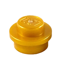 LEGO - Plaat, rond 1 x 1 - Pearl Gold | N - Thumbnail