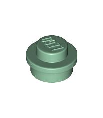 LEGO - Plaat, rond 1 x 1 - Sand Green | N - Thumbnail