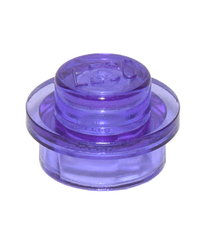 LEGO - Plaat, rond 1 x 1 - Trans-Purple | N - Thumbnail