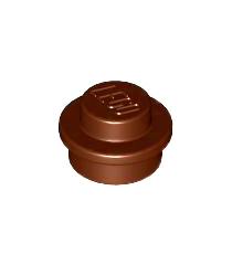 LEGO - Plaat, rond 1 x 1 - Reddish Brown | N - Thumbnail